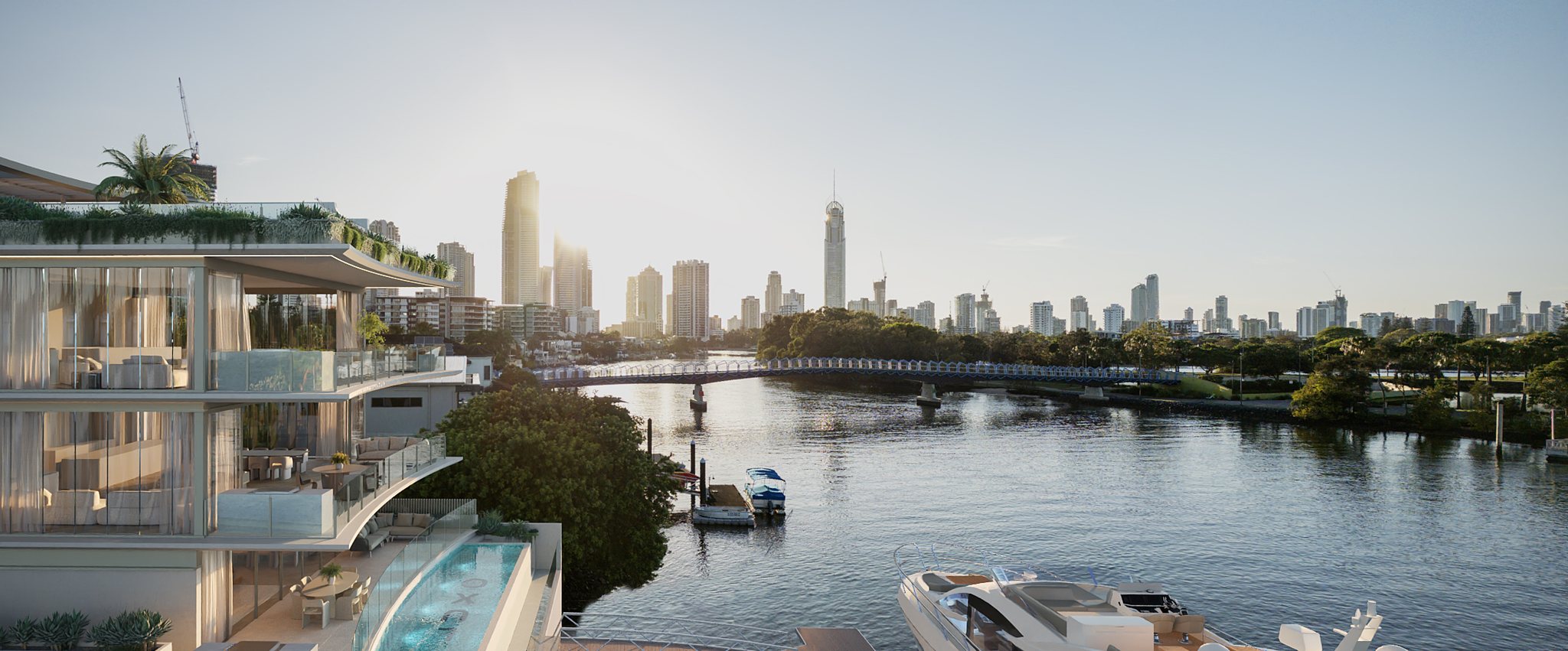 LUXO, Chevron Island, Gold Coast — render 1