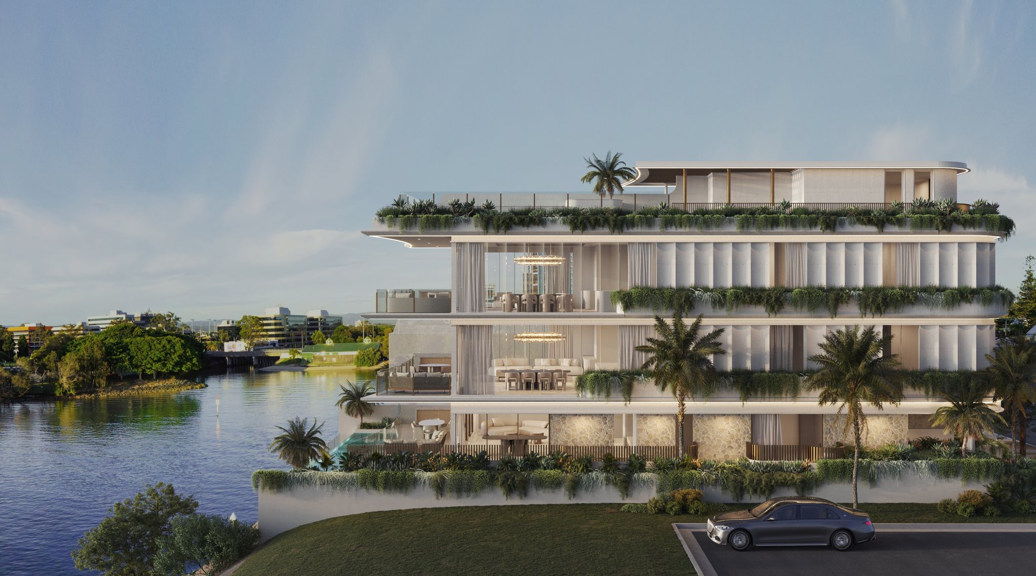 LUXO, Chevron Island, Gold Coast — render 9